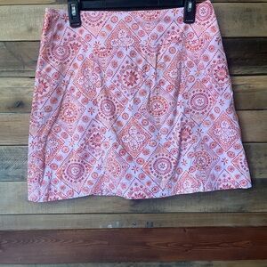 White Stag Pink and Coral Printed A-Line Mini Skort